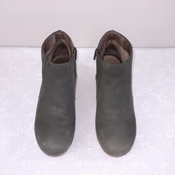 DANSKO Maria Nubuck Clogs Olive Greeb Ankle Boots - Picture 6 of 10